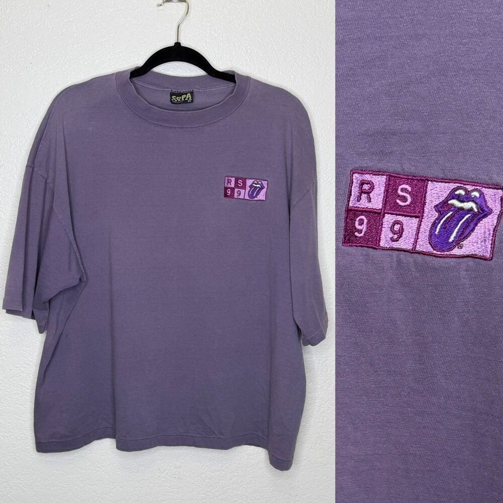 Vintage 90s Rolling Stones Single Stitch Copa Banana Mens Sz XL Purple T Shirt